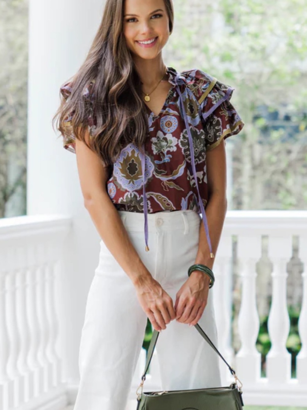 Entro Watch Me Bloom Paisley Floral Blouse